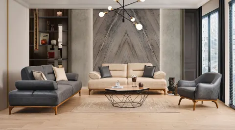 Elegance Ahşap Ayaklı Koltuk Takımı
