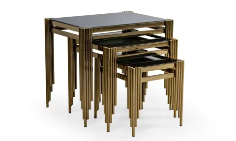 Senfoni Gold Metal Ayaklı Zigon Sehpa