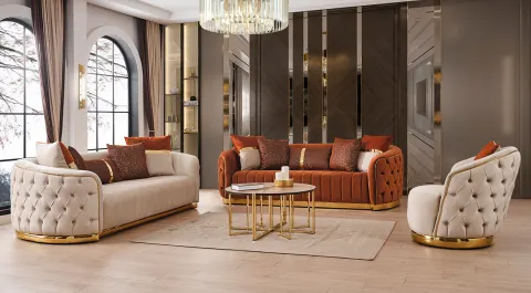 Gold Luxury Chester Koltuk Takımı