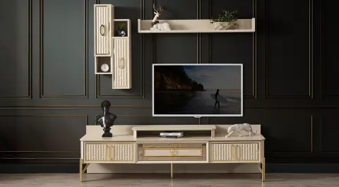 Bahar Gold Metal Ayaklı Tv Ünitesi