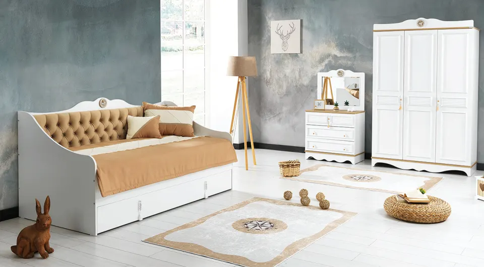 Luna 3 Kapaklı Genç Odası Takımı (Cappuccino) 2