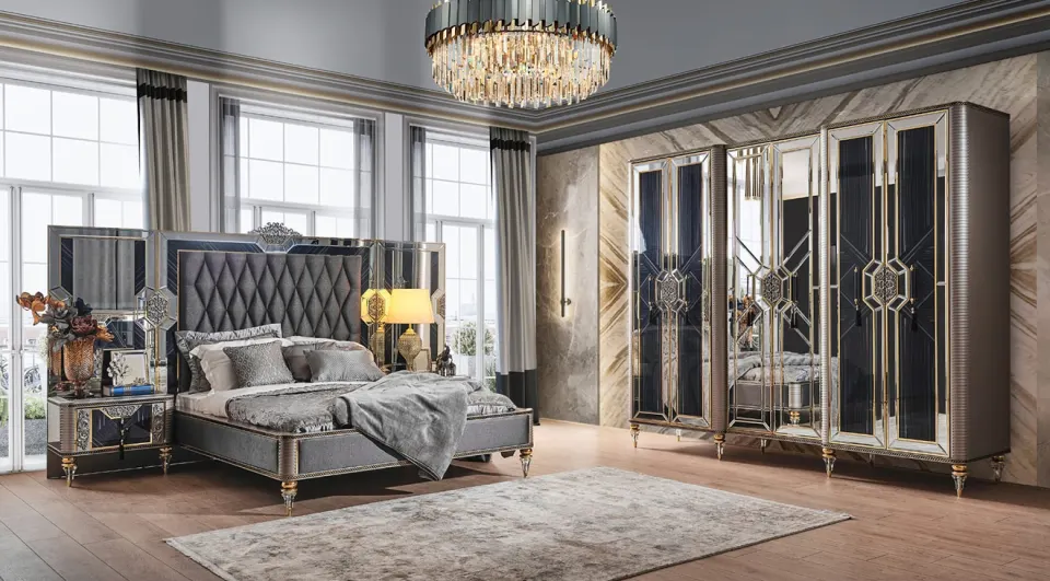 Kristal 6 Kapaklı Luxury Yatak Odası Takımı