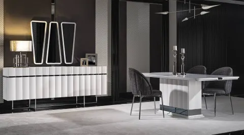 Aqua Metal Ayaklı Yemek Odası Takımı