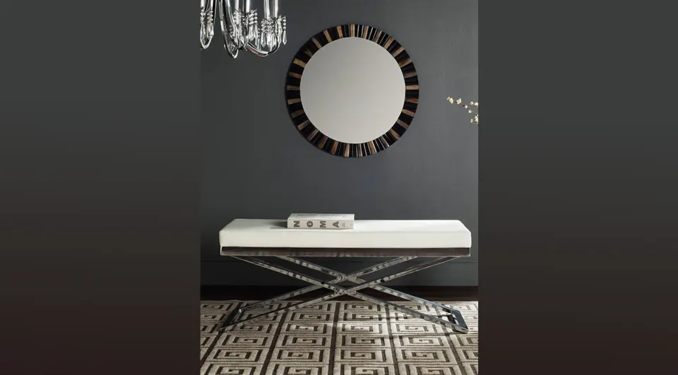 Lujo Krem Metal Ayaklı Bench