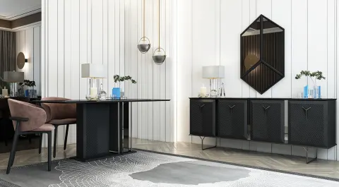 Nova Antrasit Yemek Odası Takımı