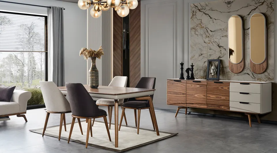 Legno Ceviz Yemek Odası Takımı