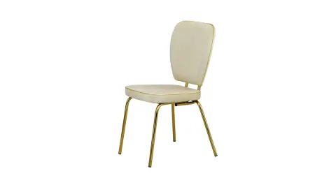 Beyrut Krem Gold Sandalye 