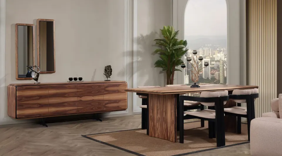 Hema Plus Ceviz Yemek Odası Takımı
