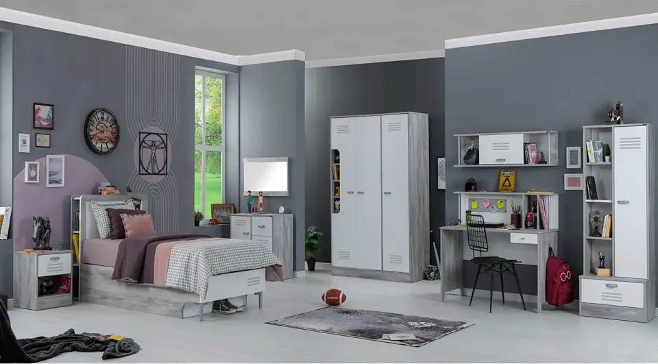 Smart 3 Kapaklı Genç Odası Takımı