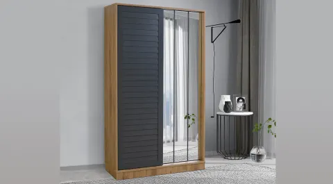 Abelia Ceviz Antrasit Sürgü Kapaklı Portmanto
