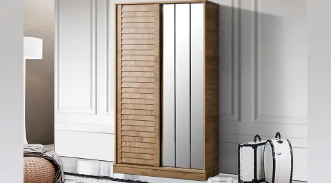Hera Ceviz Sürgü Kapaklı Dolap