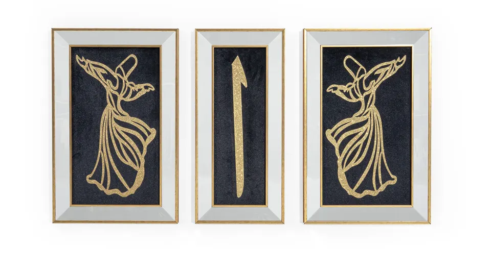 3'lü Gold Tablo