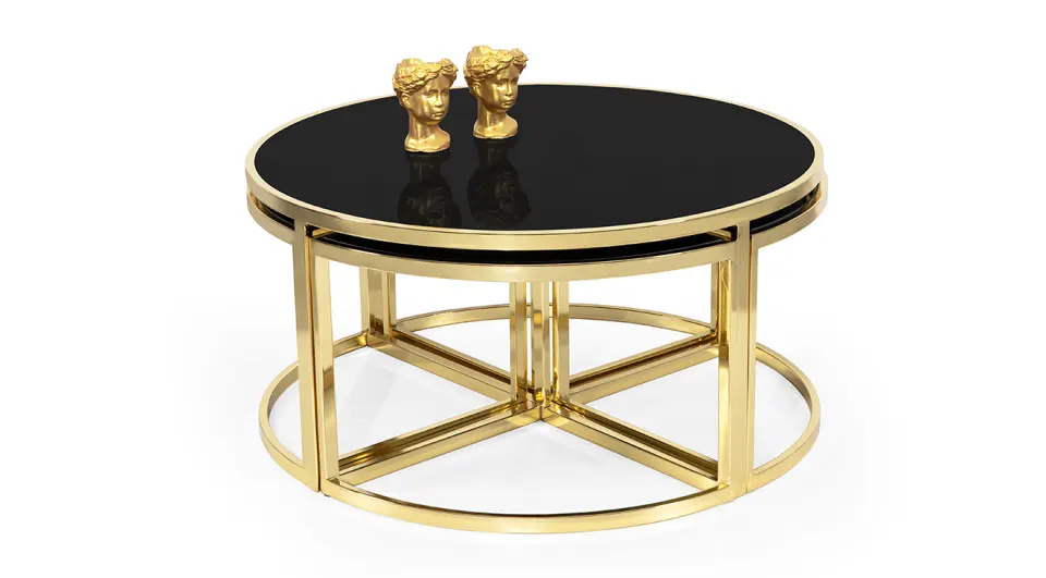 Motto Gold Metal Ayaklı Orta Sehpa 
