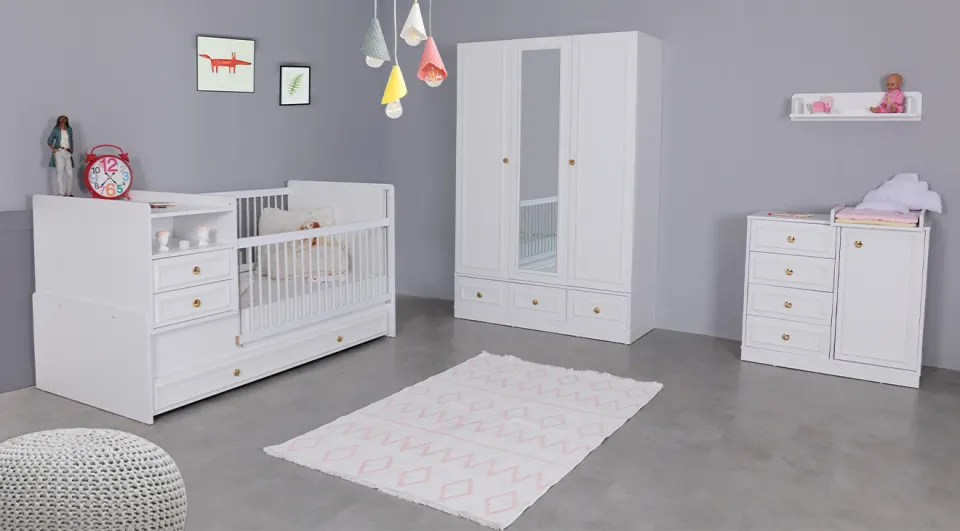 Elya 3 Kapaklı Bebek Odası Takımı