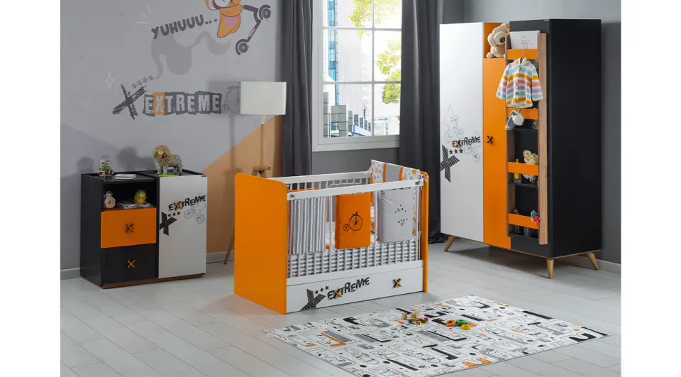 Extreme 3 Kapaklı Bebek Odası Takımı