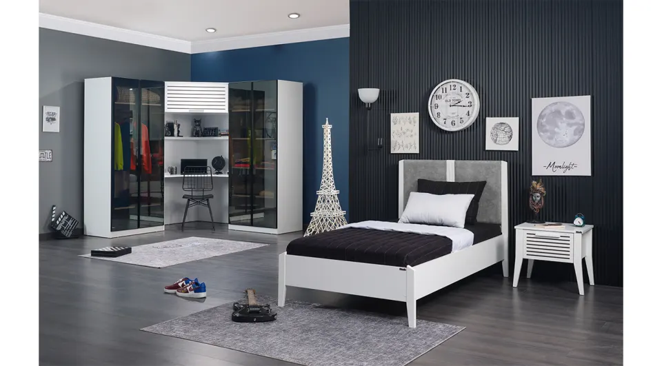 Twin Köşe Dolaplı Genç Odası