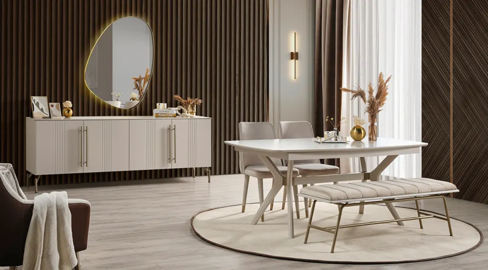 Eva Aytaşı Modern Yemek Odası Takımı