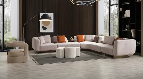 Casse Berjerli Modern Köşe Koltuk Takımı