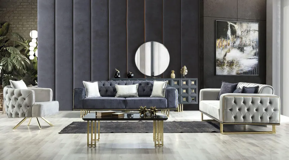 Gold Life Metal Ayaklı Yataklı Koltuk Takımı