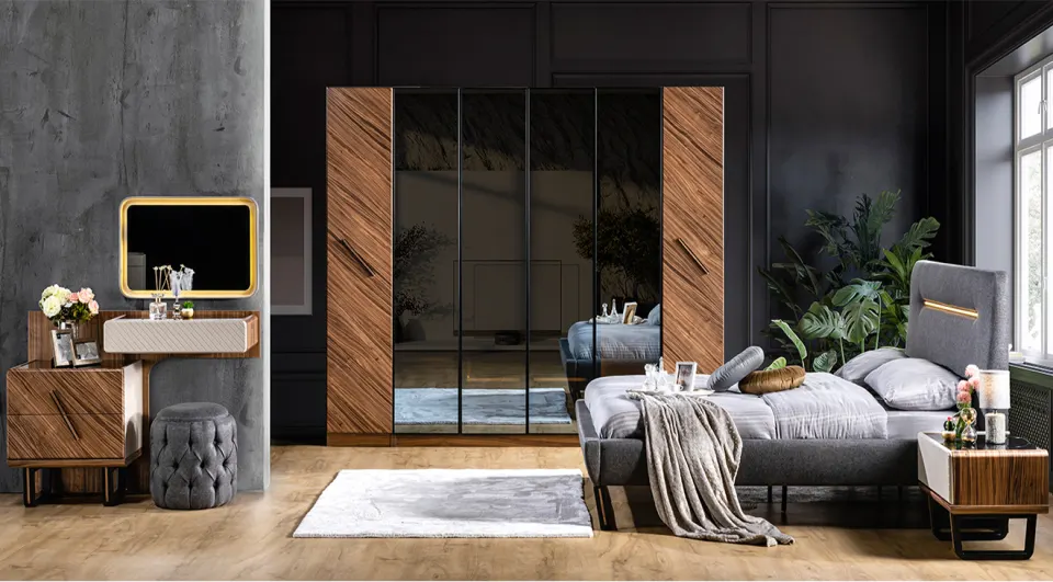 Magnum Ceviz 6 Kapaklı Yatak Odası Takımı