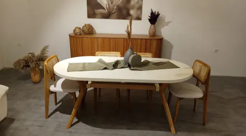 Soft Ceviz Yemek Odası Takımı