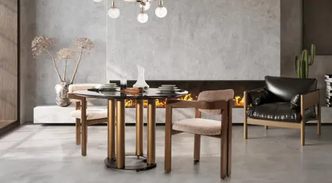 Dolce Mermer Kafe Masası Takımı