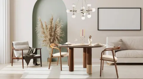 Glamour Ceviz Yemek Masası Takımı 