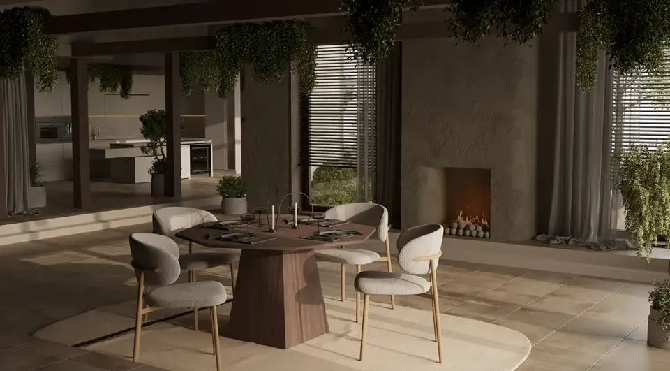 Maga Ceviz Yemek Masası 